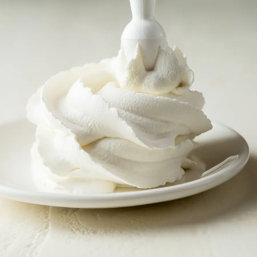 Freshly whipped cream
